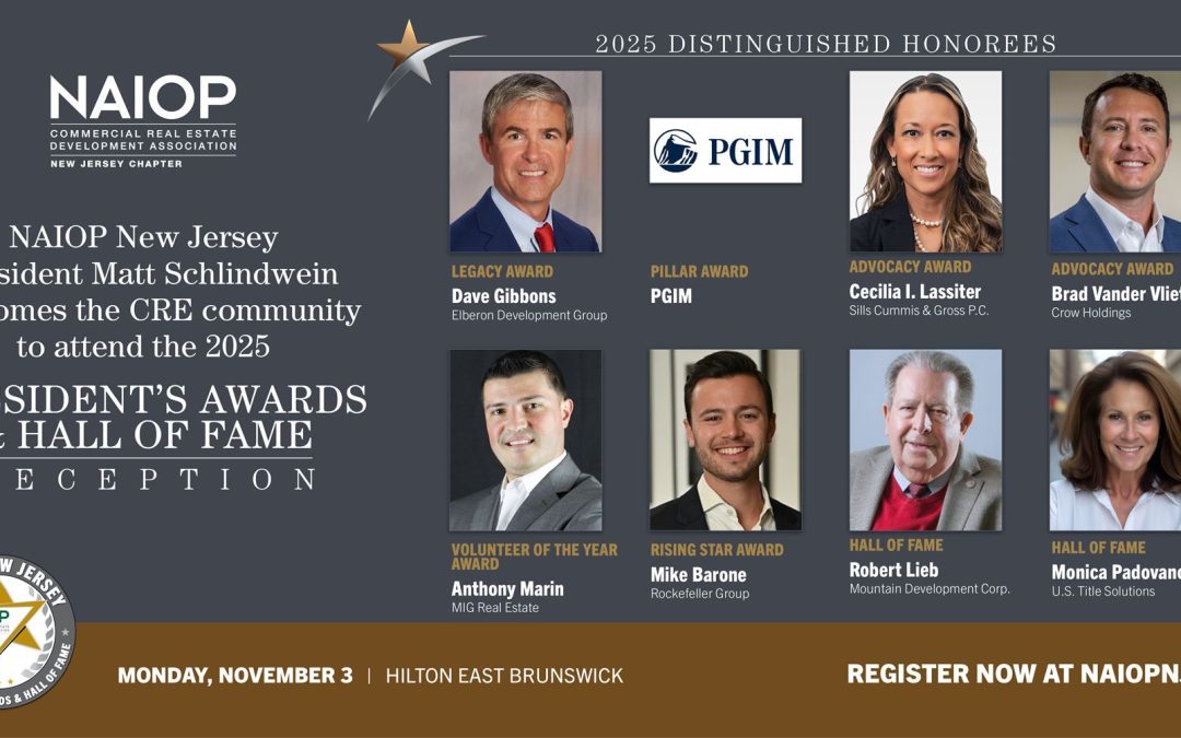 NAIOP NJ Announces 2025 President’s Awards Honorees